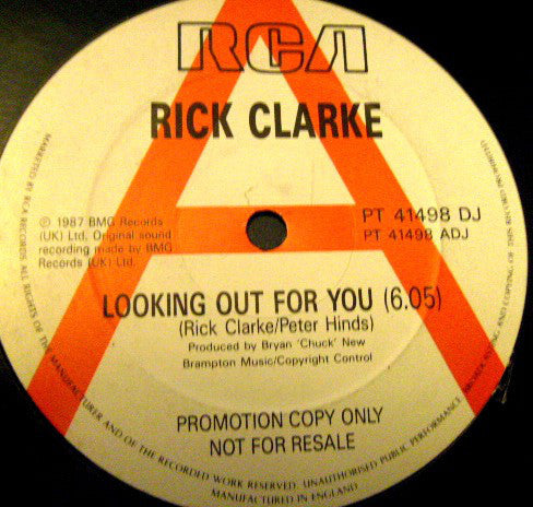 Rick Clarke - Looking Out For You (12", Promo)