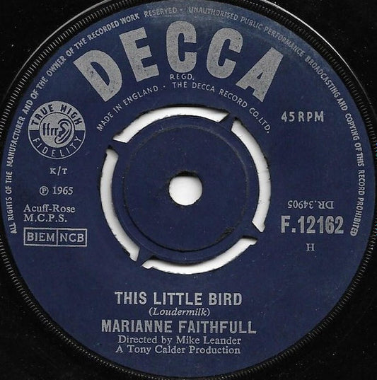 Marianne Faithfull - This Little Bird (7", Single)
