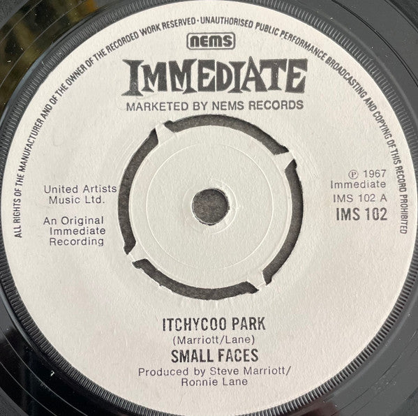 Small Faces - Itchycoo Park (7", Single, RE, Pus)