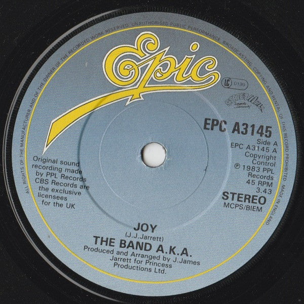 The Band A.K.A.* - Joy (7", Single, Pap)