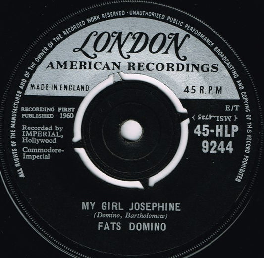 Fats Domino - My Girl Josephine / Natural Born Lover (7", Single)