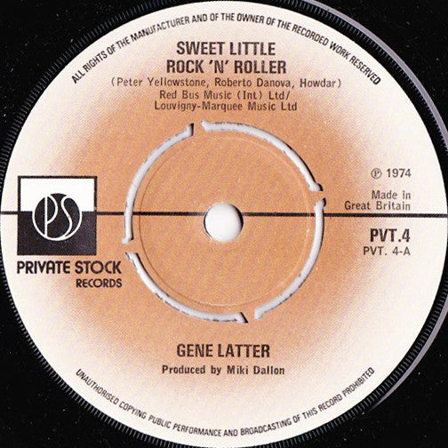 Gene Latter - Sweet Little Rock 'N' Roller (7", Single)