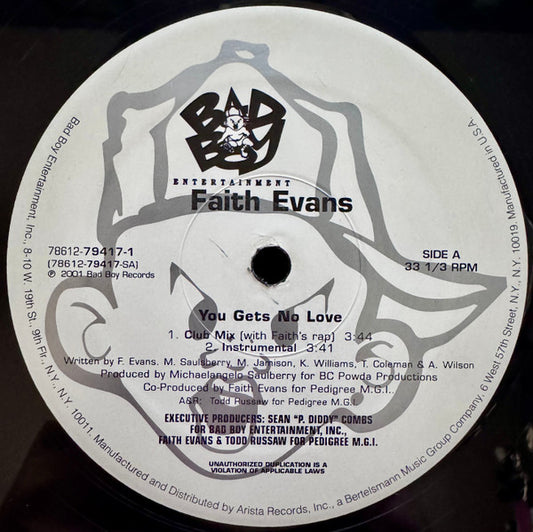 Faith Evans - You Gets No Love (12")