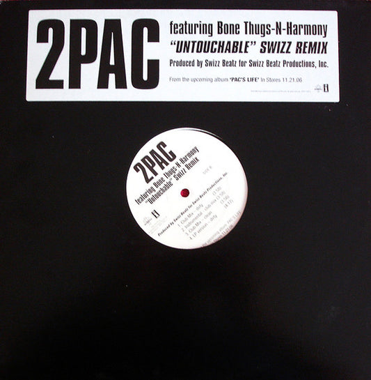 2Pac Featuring Bone Thugs-N-Harmony - Untouchable (Swizz Remix) (12", Single, Promo)
