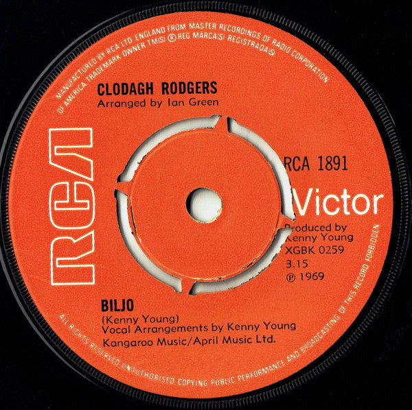 Clodagh Rodgers - Biljo (7", Single, Pus)
