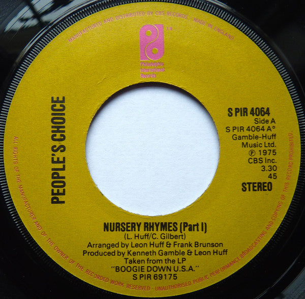 People's Choice - Nursery Rhymes (7", Single)