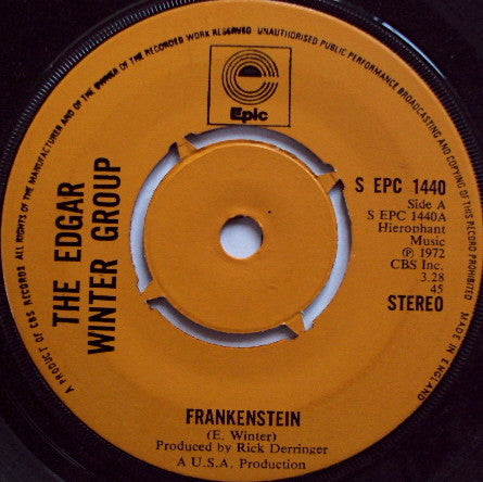 The Edgar Winter Group - Frankenstein (7", Single, Ora)