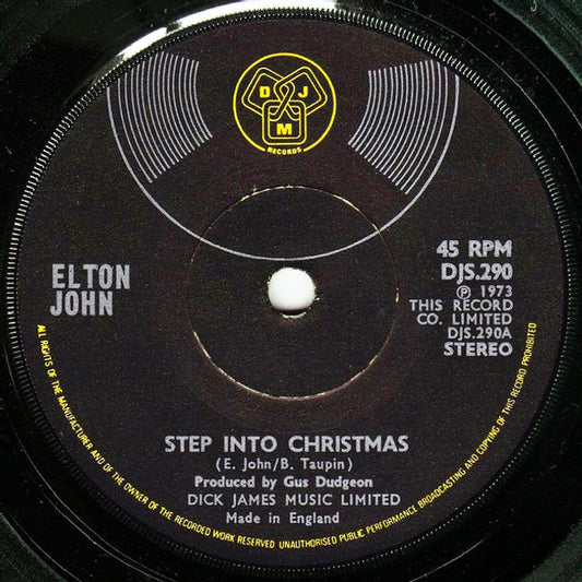 Elton John - Step Into Christmas (7", Single, Sol)
