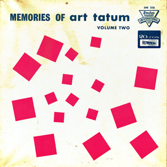 Art Tatum - Memories Of Art Tatum Volume Two (LP, Album, RE)