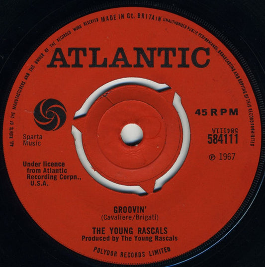 The Young Rascals - Groovin'  (7", Single, 3-p)