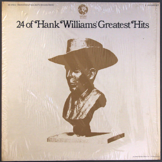 Hank Williams - 24 Of Hank Williams' Greatest Hits (2xLP, Comp, RP, San)