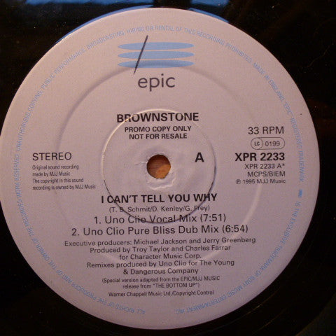 Brownstone - I Can't Tell You Why (12", Promo)