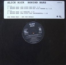 Slick Rick - Behind Bars (12", Promo)