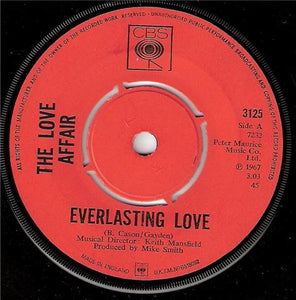 The Love Affair - Everlasting Love (7", Single)