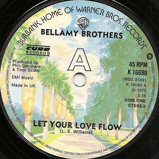 Bellamy Brothers - Let Your Love Flow (7", Single, Sol)