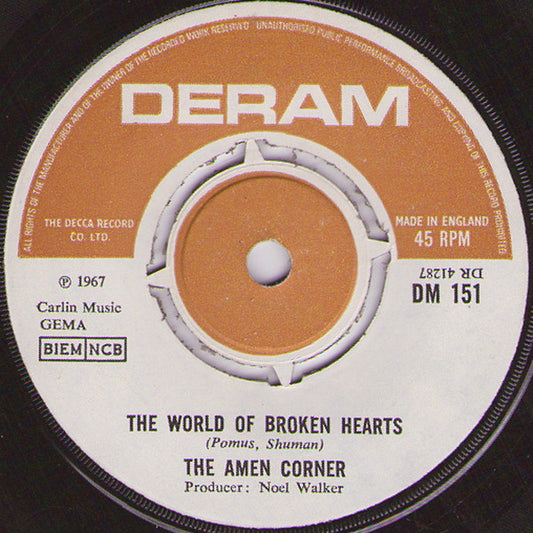 The Amen Corner* - The World Of Broken Hearts (7", Single)