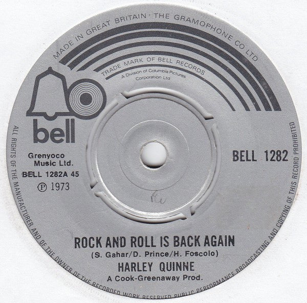 Harley Quinne - Rock And Roll Is Back Again (7", Single)