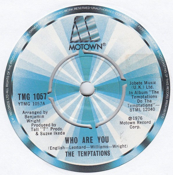 The Temptations - Who Are You (7")