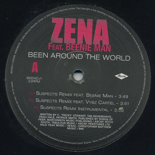 Zena Feat. Beenie Man - Been Around The World (12", Promo)