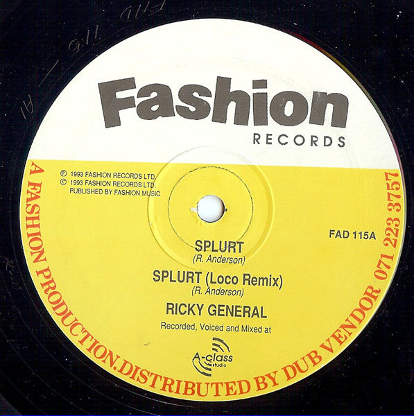 Ricky General / Sly* & Mafia* - Splurt / Poison (12")
