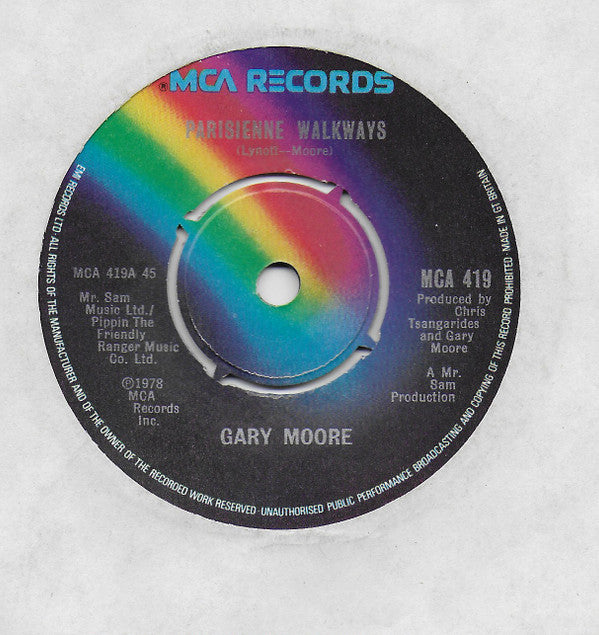 Gary Moore - Parisienne Walkways (7", Single, Com)