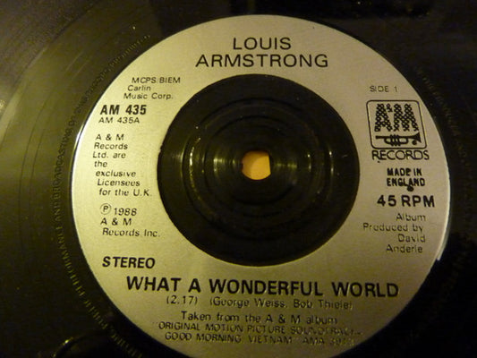 Louis Armstrong / Wayne Fontana & The Mindbenders - What A Wonderful World / Game Of Love (7", Single, Inj)