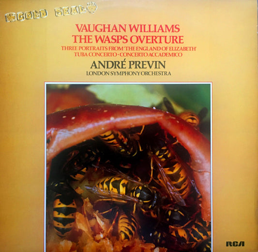 Vaughan Williams*, London Symphony Orchestra, André Previn - The Wasps Overture - Three Portraits From The England Of Elizabeth - Tuba Concerto - Concerto Accademico (LP, Comp)