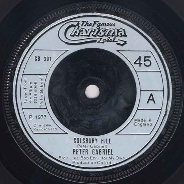 Peter Gabriel - Solsbury Hill (7", Single)