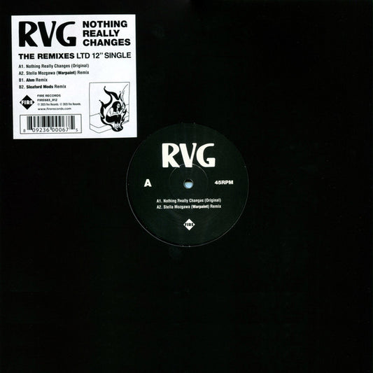 RVG (3) - Nothing Really Changes (The Remixes) (12", Single, Ltd)