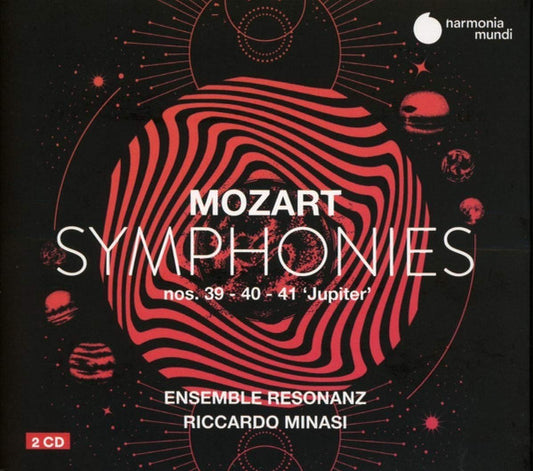 Mozart* - Ensemble Resonanz, Riccardo Minasi - Symphonies 39 - 40 - 41 'Jupiter' (2xCD, Album, Dig)