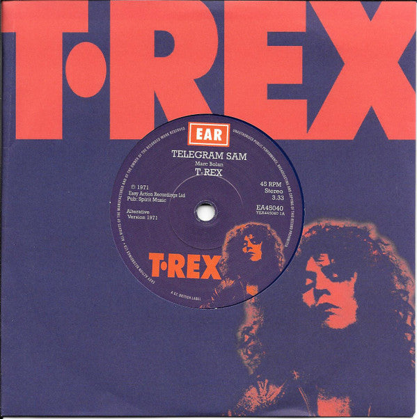 T. Rex - Telegram Sam / Baby Strange (7", Single, Ltd, RM, Blu)