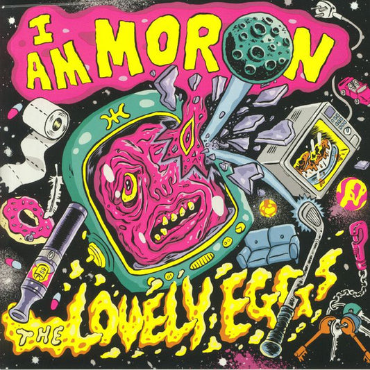 The Lovely Eggs - I Am Moron (LP, Album, Yel)