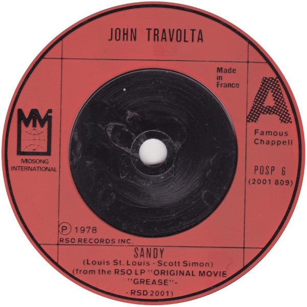 John Travolta - Sandy / Can't Let You Go (7")