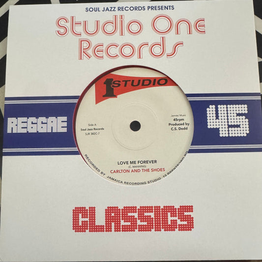 Carlton And The Shoes - Love Me Forever / Never Let Go (7", Single, S/Edition, Red)