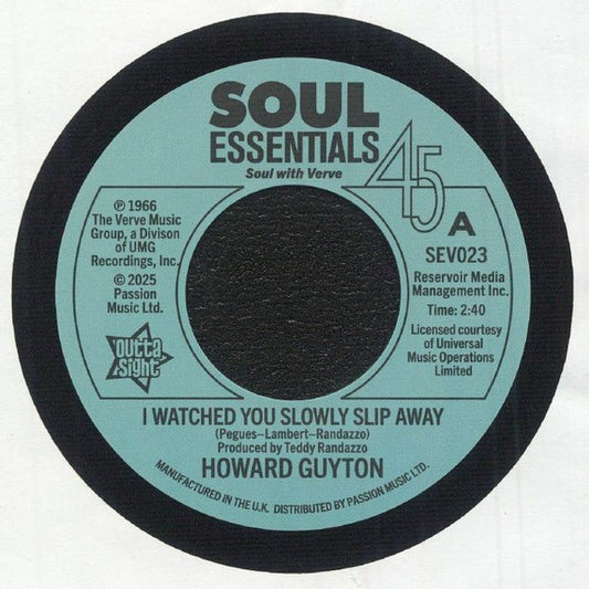 Howard Guyton, The High Keys - I Watched You Slowly Slip Away / Living A Lie (7", Single, RE)