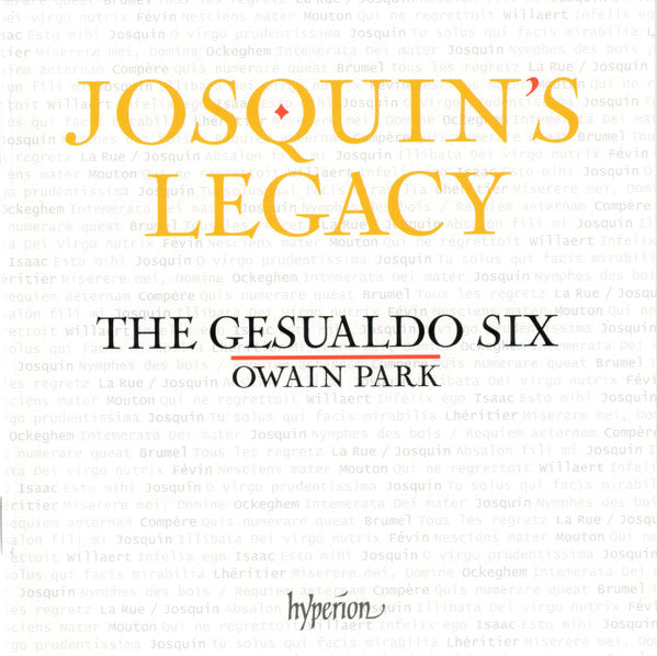 The Gesualdo Six / Owain Park - Josquin's Legacy (CD)