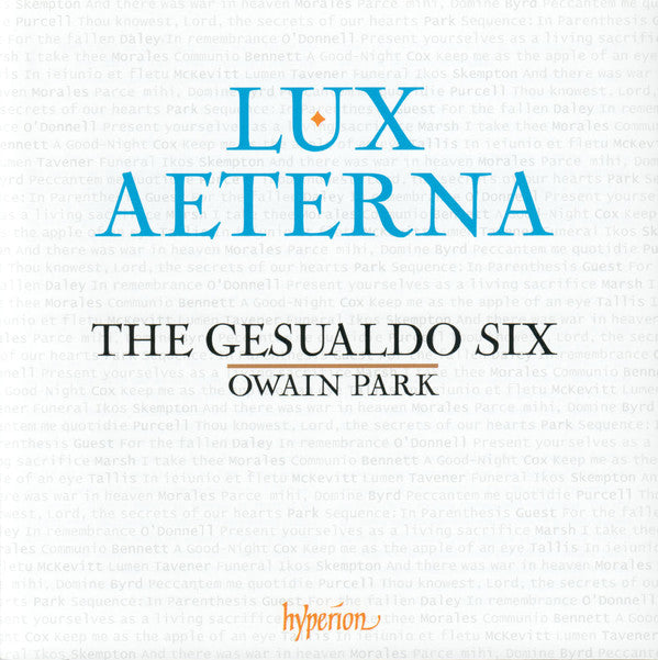 The Gesualdo Six / Owain Park - Lux Aeterna (CD)