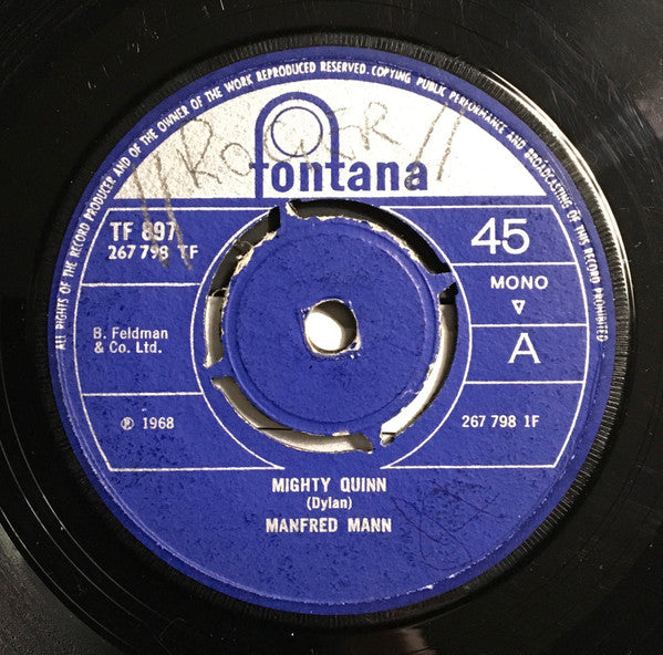 Manfred Mann - Mighty Quinn (7", Single, 4-P)