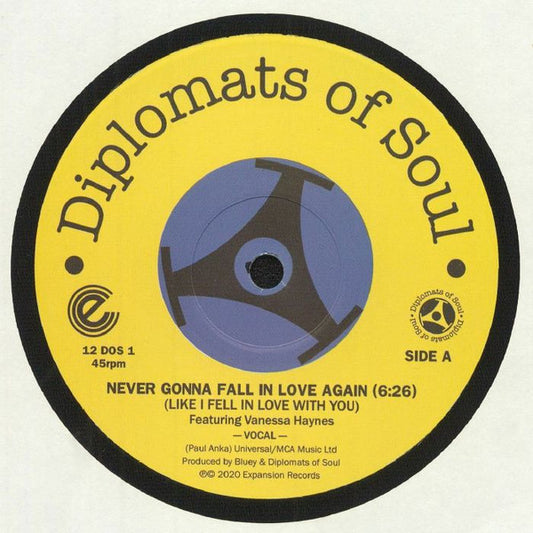 Diplomats Of Soul Featuring Vanessa Haynes - Never Gonna Fall In Love Again (Like I Fell In Love With You) (12", RE)