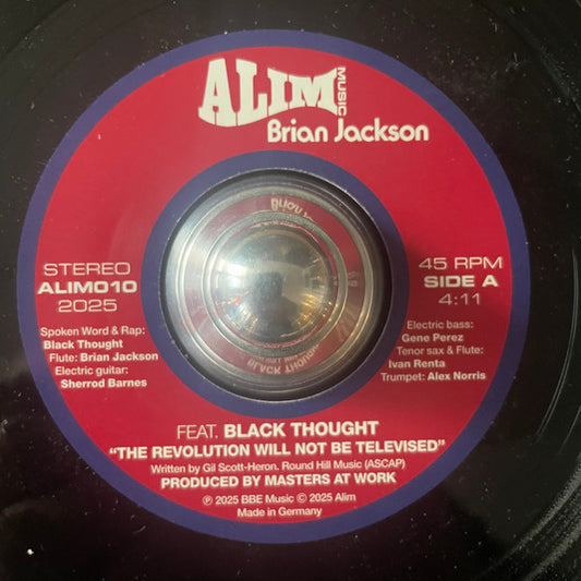 Brian Jackson Feat. Black Thought - The Revolution Will Not Be Televised (7")
