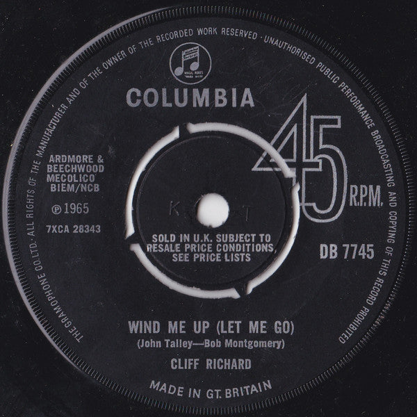 Cliff Richard - Wind Me Up (Let Me Go) (7", Single)