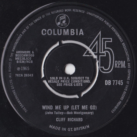 Cliff Richard - Wind Me Up (Let Me Go) (7", Single)