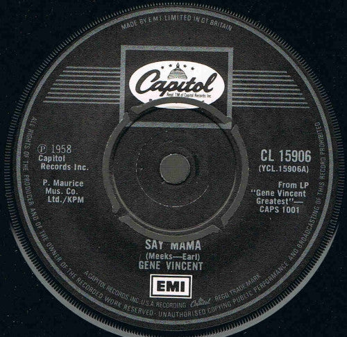 Gene Vincent - Say Mama (7", EP)