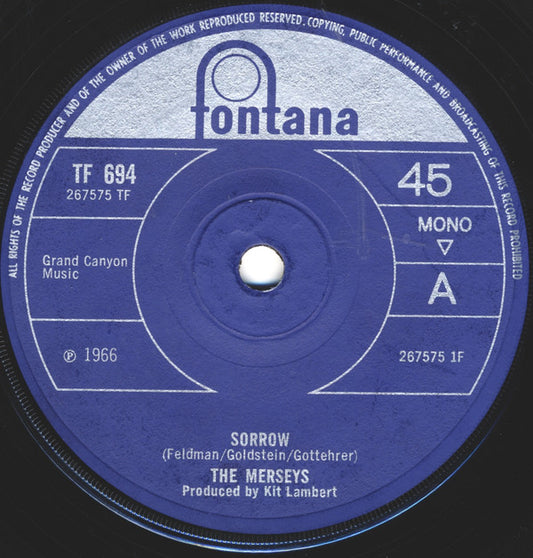 The Merseys - Sorrow (7", Single, Mono, Sol)