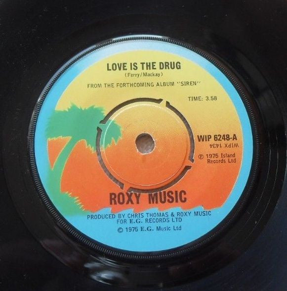 Roxy Music - Love Is The Drug (7", Single, Pus)