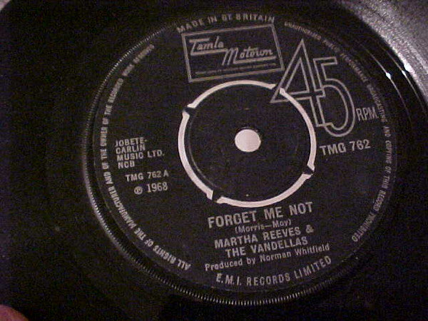 Martha Reeves & The Vandellas - Forget Me Not  (7", Single, Pus)