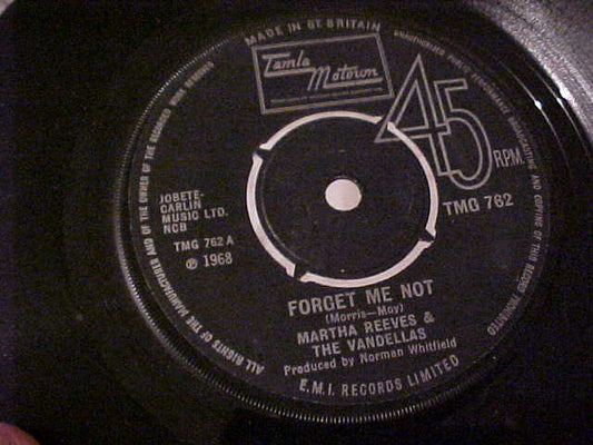 Martha Reeves & The Vandellas - Forget Me Not  (7", Single, Pus)