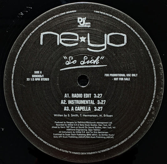 Ne*Yo* - So Sick (12", Promo)