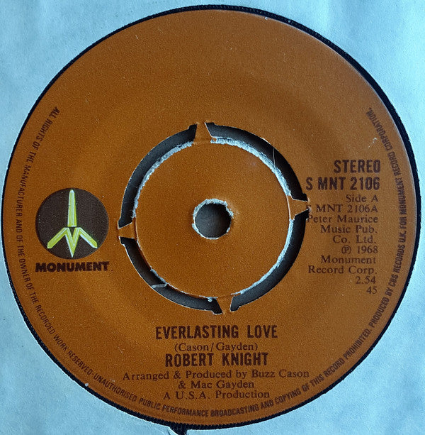 Robert Knight - Everlasting Love (7", Single, 4 P)