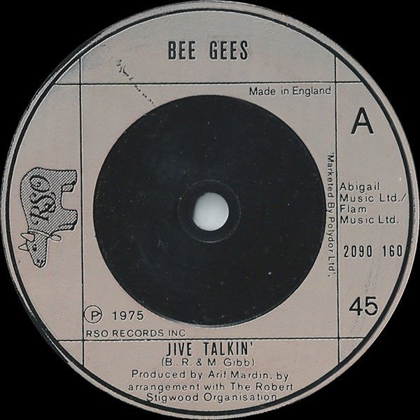 Bee Gees - Jive Talkin' (7", Single, Sol)